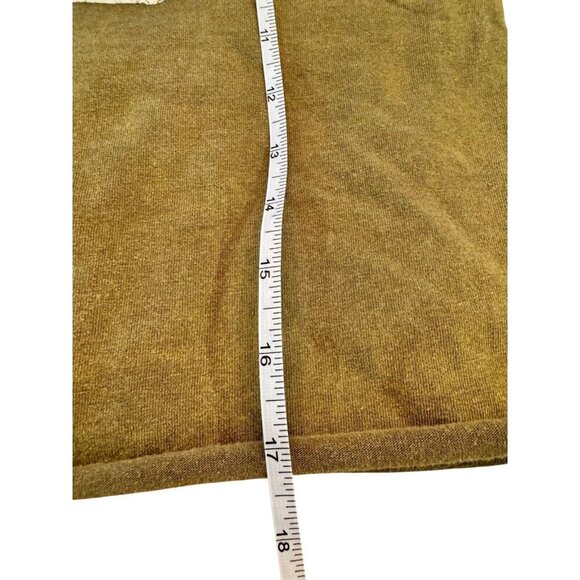 Army Green Crop Tee Ireland Erin Go Bragh Short Sleeve Distressed Cotton‎ Medium - Picture 6 of 8